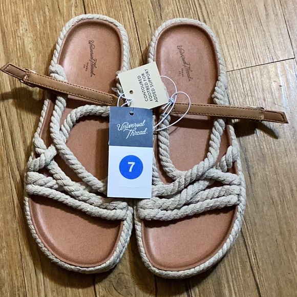 Women's Serena Rope Sandals - Universal Thread - almond - various sizes- new - Picture 2 of 5
